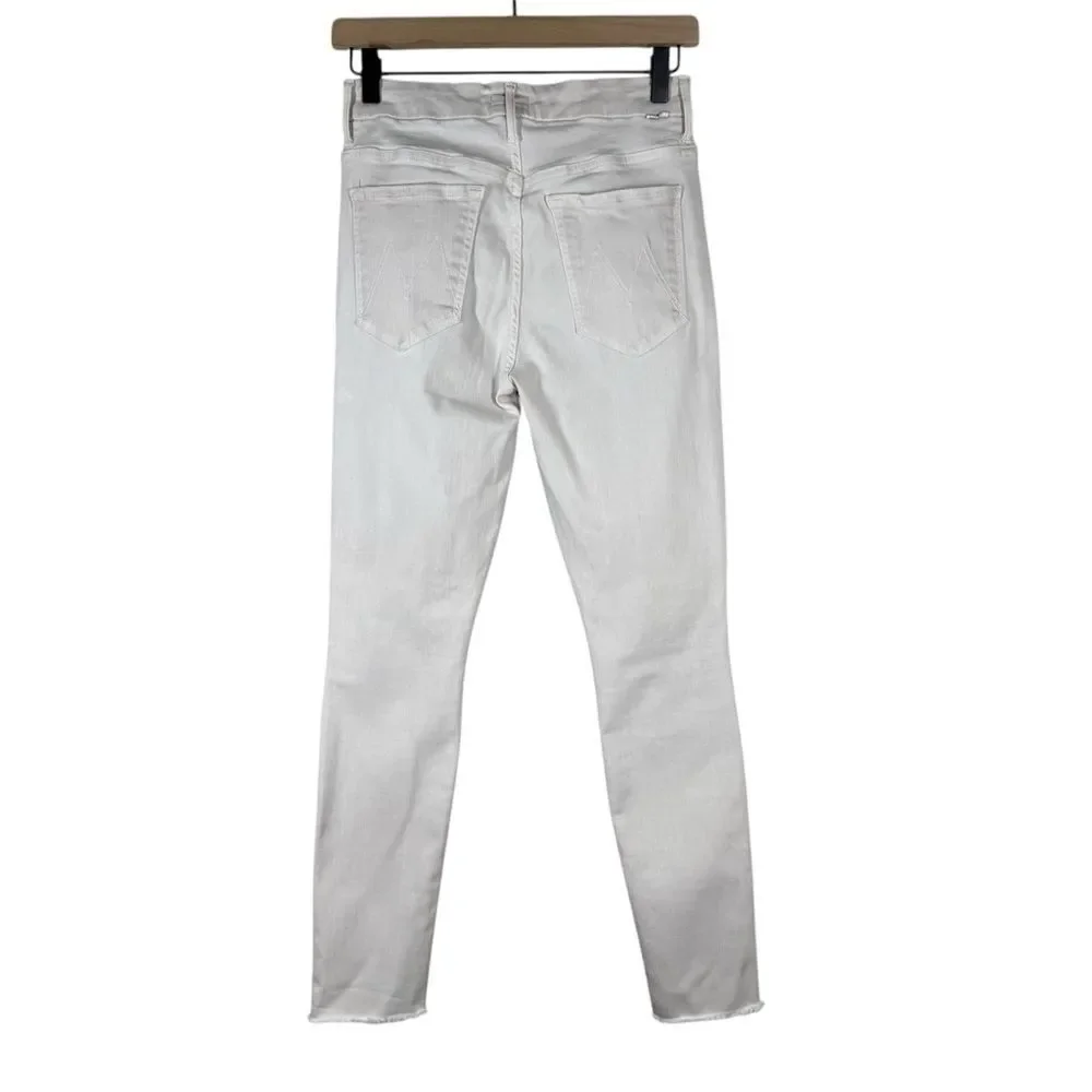 Mother High Waisted Looker Ankle Fray Pretty Just Strolled In The City Cream 27